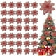 thumbnail image 1 of Paquete de 36 decoraciones de flores navideñas JanHm adornos para árboles de Navidad, 1 of 5