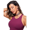 thumbnail image 3 of Top de Bikini CRZ YOGA con Espalda Racer, Secado Rápido, Acolchado, color Fucsia, talla S, 3 of 6