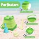 thumbnail image 4 of 4pcs Bucket Beach Toys Set, Foldable Beach Bucket with Bucket Shovels Sea Animals Molds, Beach Sand Toys Kit for Summer Beach Games Kids Boys Girls (G, 4 of 4
