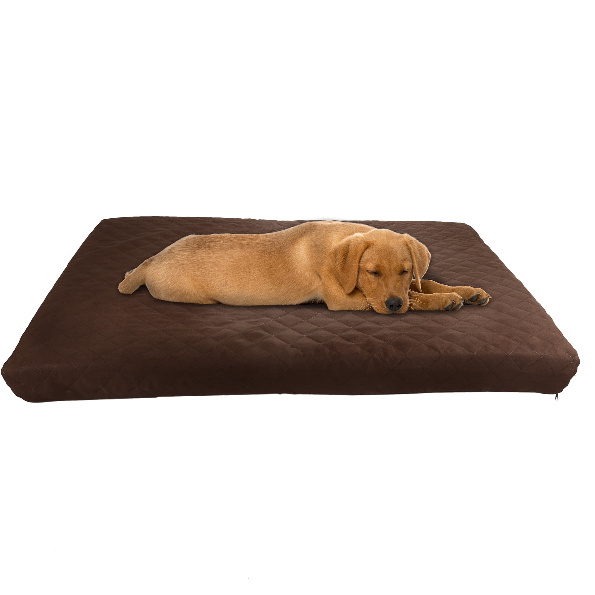 Waterproof Memory Foam Pet Bed- Indoor/Outdoor Dog Bed with Water Resistant Non Slip Bottom and Removeable Washable Cover, 36 x 27 by PETMAKER -Brown