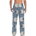 thumbnail image 2 of FREEAMG Cute Black Face Sheep Pajama Pants for Men, Men's Separate Bottoms, Comfortable Sleep Lounge Pj Pants, 2 of 7