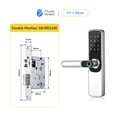 thumbnail image 2 of Door Lock, TTlock App Smart Fingerprint Door Lock Smart Digital APP Keypad Code Keyless Electronic Door Lock ,Easy to Install, 2 of 5
