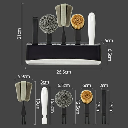 

Replaceable Kitchen Cleaning Set with Cup Brush/Pot Brush/Steel Ball/Shovel