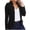 Black, variant on Women's Satin Collared Long Sleeve Blazer Jacket Business Work Slim Fit Formal Cardigan Coat, Red 4XL
