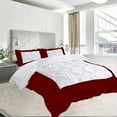 thumbnail image 1 of BedDecor 100% Egyptian Cotton 3Pcs Dual Tone Duvet SetSolid (Burgundy, King / California King), 1 of 4