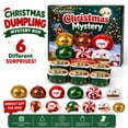 thumbnail image 3 of CQHVKQ 6 Pack 2" Christmas Mini Dumpling Squishy Mystery Box, Christmas Mystery Squishy Dumplings, Glitter Dumpling Stress Squeeze Balls, Mystery Surprise Christmas Squishy Toys for Kids, Age 3+, 3 of 10