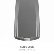 simplehuman Kitchen Trash Can, 10.6 Gallon Plastic Step Garbage Bin with Secure Slide Lock Lid, Gray