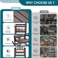 thumbnail image 6 of SERWALL Oversized Outdoor Rocking Chair Set of 2, All-Weather HDPE Patio Rocker with Wide Armrests for Porch, Patio & Lawn,Multi-Tone Brown, 6 of 10