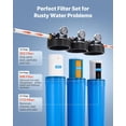 thumbnail image 5 of Whole House 3-Stage Water Filtration System, 4.5x20 Inch, Reduces Iron & Manganese with IMR Media, 5 of 11