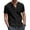 Noir, variante sur UKAP T-Shirt pour Homme à Col Montant Hauts Manches Courtes Chemises Couleur Unie T-Shirt de Vacances Noir m