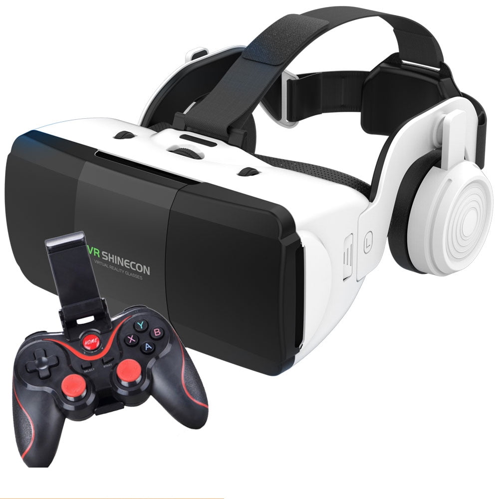 3D Magic 2024 VR Glasses with Remote Controller 3D Glasses Virtual Reality Headset for VR Games 3D Movies Eye Care System for iPhone and Android