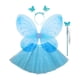 thumbnail image 3 of Disfraz de hada para niñas, disfraz de mariposa, falda tutú para personal, ala de mariposa, 4 piezas/juego para fiesta, carnaval, juego de simulación, Azul Fernando disfraz de hada, 3 of 8