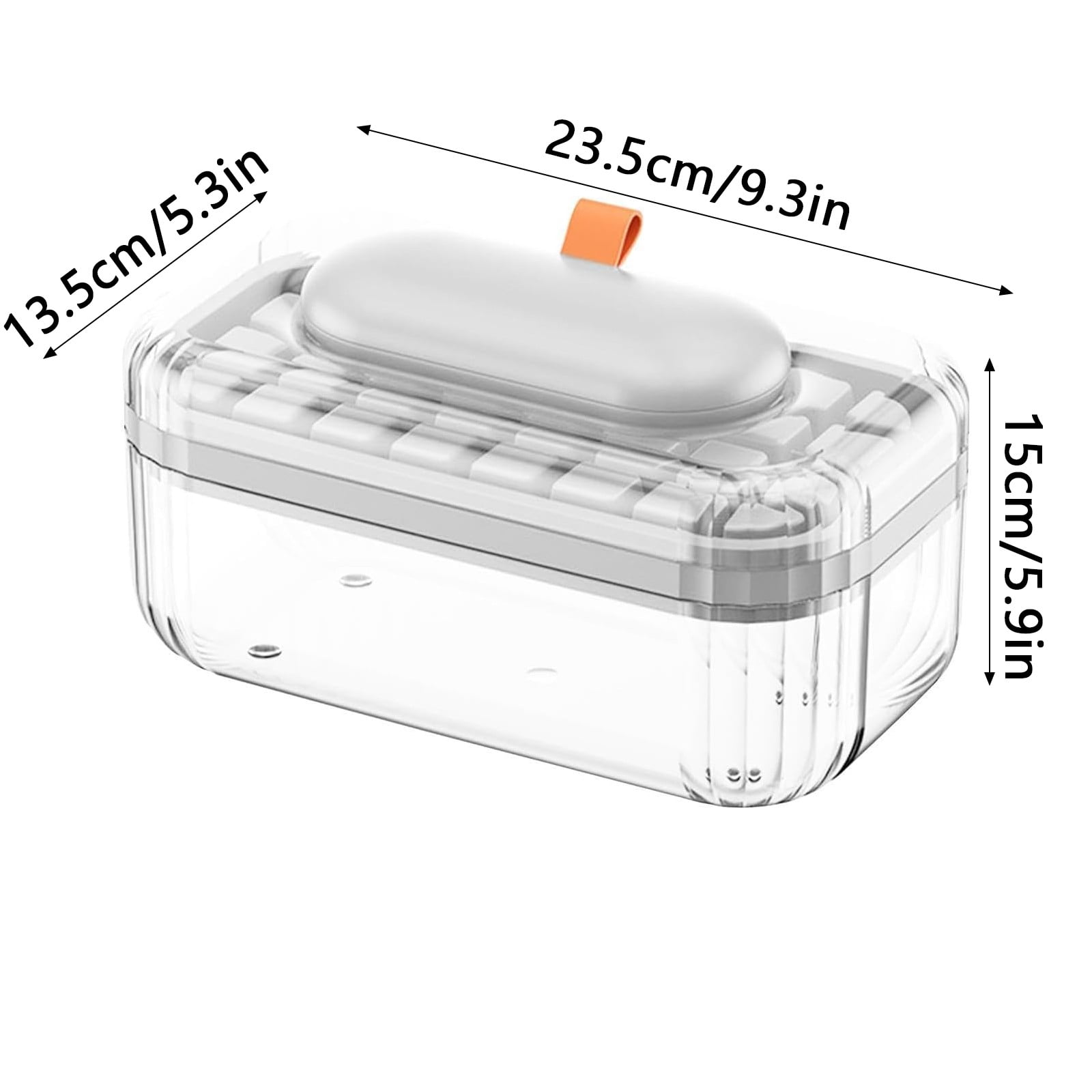 Stackable Ice Cube Tray with Lid & Bin, One-Button Pop Ice Maker for Freezer and