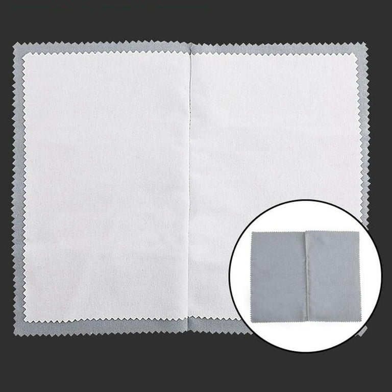 100 Grey Silver Polishing Cloths With Package Ideal For Cleaning