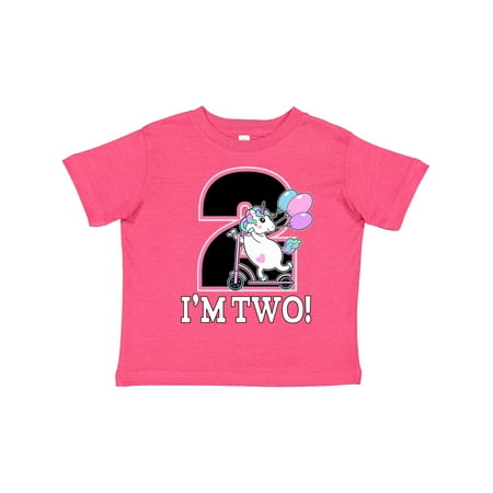 

Inktastic 2nd Birthday Unicorn 2 Year Old Girl Gift Toddler Toddler Girl T-Shirt