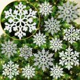 thumbnail image 1 of CUITING GuassLee 36 Pack Plastic Silver Snowflake Ornaments   Hanging Decorations for Christmas Tree, 1 of 8