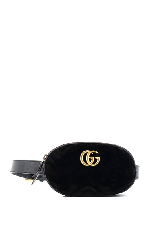 Pre-Owned GG Marmont Belt Bag Matelasse Velvet By Rebag
