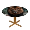 thumbnail image 3 of WYYP A Majestic Lion Round Tablecloth Washable for Home Kitchen Outdoor Decoration 100% Polyester Fiber Great for Home Kitchen/Parties/Holiday Dinner White, 3 of 8