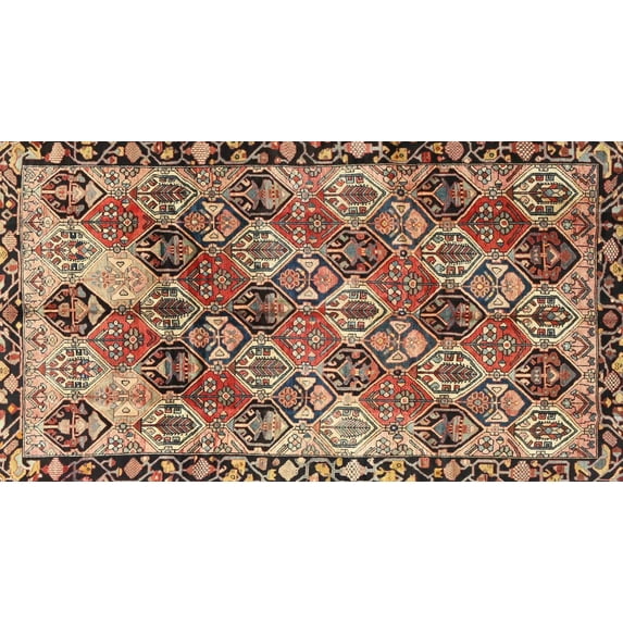 Ahgly Company Indoor Rectangle Traditional Red Brown Persian Area Rugs, 2' x 5'