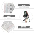 thumbnail image 4 of 2 juegos de placa de pruebas PCB de 400 puntos de unión para bricolaje con 2 juegos de cables de placa de pruebas, 4 of 6