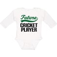 thumbnail image 3 of Inktastic Future Cricket Player Boys Long Sleeve Baby Bodysuit, 3 of 5