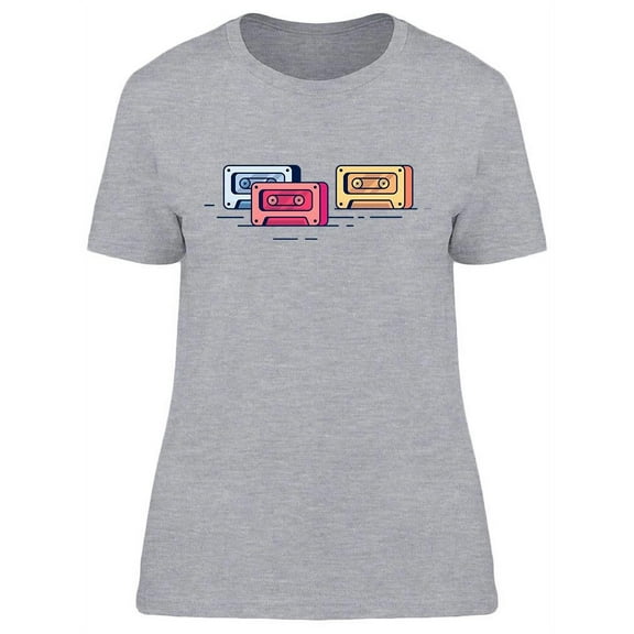 Colored Cassettes T-Shirt Women -Image by Shutterstock, Female x-Large