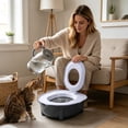 thumbnail image 5 of Cat Toilet Training Kit, Litter Box Alternative, Cat Potty Trainer, Toilet Transition System, Pet Litter Training, For Indoor Cats 15.7Inch-Grey, 5 of 5