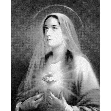 Catholic print picture - IHM 3 B - 8" x 10" ready to be framed