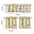 thumbnail image 6 of Country Bohemian Curtains 24 Inch - 3 Panel Rustic Floral Set with Vintage Blooms, Farmhouse Kitchen Window Drapes, 6 of 6