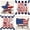 B, variant on Qocolhg Independence Day Pillow Covers 18x18 inch, Red White and Blue Star Stripes American Flag Throw Pillows Patriotic Decor Memorial Day Pillowcase Outdoor Decorations Linen Cushion Case for Home