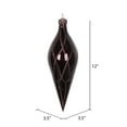 thumbnail image 2 of Vickerman 12" Chocolate Candy Finish Finial Ornament with Glitter Accents, 2 of 2