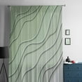 thumbnail image 5 of Sage Green Ombre Semi Sheer Curtains Drapes for Living Room,Bedroom,French Doors Window 84 Inches Long,Modern Geometric Abstract Art Aesthetics Rod Pocket Chiffon Curtain Drapery Voile Drape Panel, 5 of 6