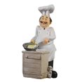 thumbnail image 4 of AMERTEER French Chef Figurine Kitchen Ornament Resin Cook Statue Sculpture Decorative - Cooking, 4 of 6