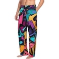 thumbnail image 6 of Salouo Vibrant Graffiti Urban Art Print Pajama Pants for Men, Lounge Pants Elastic Waistband Casual Men's sleepwear Loungewear Sleep Pajama Pant -X-Large, 6 of 7