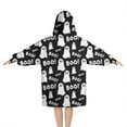 thumbnail image 2 of Halloween Ghost Boo Pattern Blanket Hoodies for Kids 6-13YR Oversize Wearable Blanket Hoodies for Boys Girls Teens, 2 of 7