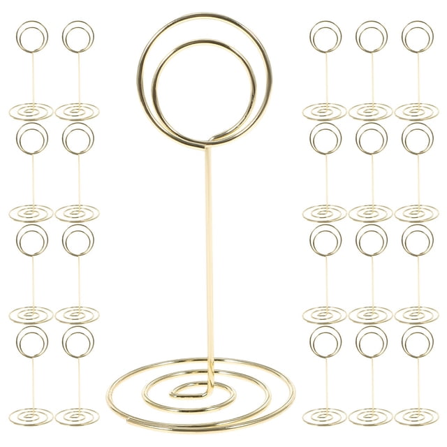 CRAFTHROU 30Ud Soporte De Para Notas Y Tarjetas Clip Dorado Decorativo Y Duradero