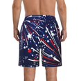 thumbnail image 3 of KLL Red White Blue Fireworks 1 Men's Casual Summer Beach Shorts Hawaiian Shorts with Pockets-X-Large, 3 of 5
