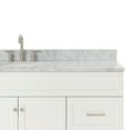 thumbnail image 4 of Ariel Hamlet 67 Inch Single Oval Sink Vanity With Carrara White Marble Countertop W/ 0.75 Edge In White, 4 of 11