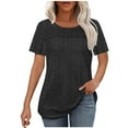 thumbnail image 2 of SwiftWear Tunique Décontractée Grande Taille Printemps-Été pour Femmes - Manches Courtes Col Rond Coupe Décontractée Haut Essentiel, 2 of 7