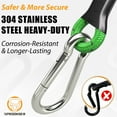 thumbnail image 2 of 8 Inch Bungee Cords with Stainless Steel Carabiner, Heavy Duty Strong Bungee Cords for Camping, Tarps, Bike Rack, Hand Carts etc, Set of 4, 2 of 5
