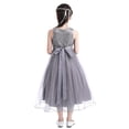 thumbnail image 3 of inhzoy Kids Girls High Waist Bridesmaid Princess Dress Sequins Flowy Girls Wedding Birthday Evening Pary Gowns Gray 10, 3 of 9