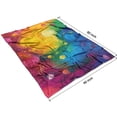 thumbnail image 4 of Colorful Abstract Pattern Blanket,Comfortable Soft Flannel Throw Blanket,All Season,Warm Lightweight Blankets for Sofa Bed Couch Living Room Chair,60"x80", 4 of 4