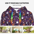 thumbnail image 4 of Lsque Halloween Sweet Candy Pattern Casual Women's Hoodie,Hooded Sweatshirt with Kangaroo Pocket,Pullover Hoodie with Eye-catching Drawstrings-XX-Large, 4 of 7
