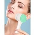 thumbnail image 3 of 2 in 1 Face Brush for Cleansing and Exfoliating - Facial Cleaning Brush with Soft Bristles - Scrubber to Massage and Scrub Your Skin - Deep Pore Exfoliation, Wash Makeup, Massaging, Acne (Mint), 3 of 3