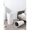 thumbnail image 5 of Maceta de cerámica con orificio de drenaje, for interior y exterior, de pie, grande, color blanco, 5 of 5