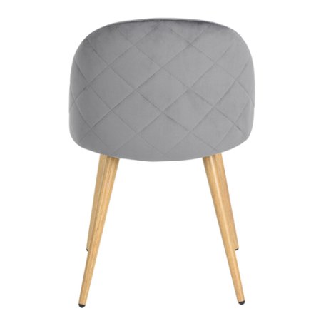 Zomba Grey Velvet Diamond Dining Chair (Set of 2) | Walmart Canada