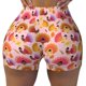 thumbnail image 2 of Balery Happy Thanksgiving Turkey Pantalones cortos de entrenamiento estampados para mujer, sin costuras, ajustados, para gimnasio, yoga, correr, deportes, ejercicio activo, fitness.-Large, 2 of 8