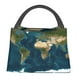thumbnail image 1 of Fotbe World Map Bolsa Térmica Portátil con Estampado, Bolsa de Entrega de Alimentos Aislada, Bolsa Reutilizable de Gran Capacidad para Comidas y Supermercado, 1 of 6