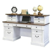 Martin Furniture Durham Rustic Wood Hutch With Drawers Storage Hutch White