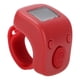 thumbnail image 1 of Contador de cuentas digitales, forma de anillo manual, mini herramienta de conteo de cantos para meditación budista, rojo propicio, 1 of 12